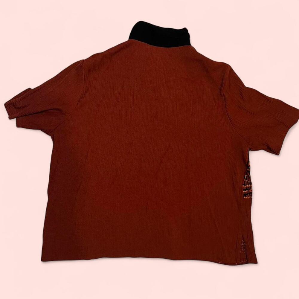 Vintage Orange And Black Patchwork - image 4